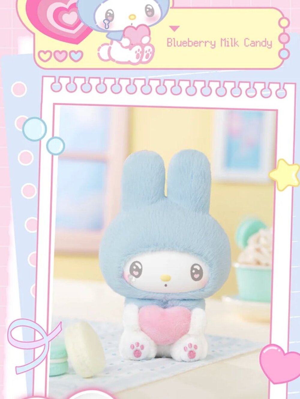 TOPTOY MY MELODY 50TH ANNIVERSARY BLUEBERRY MILK CANDY BAG CHARM